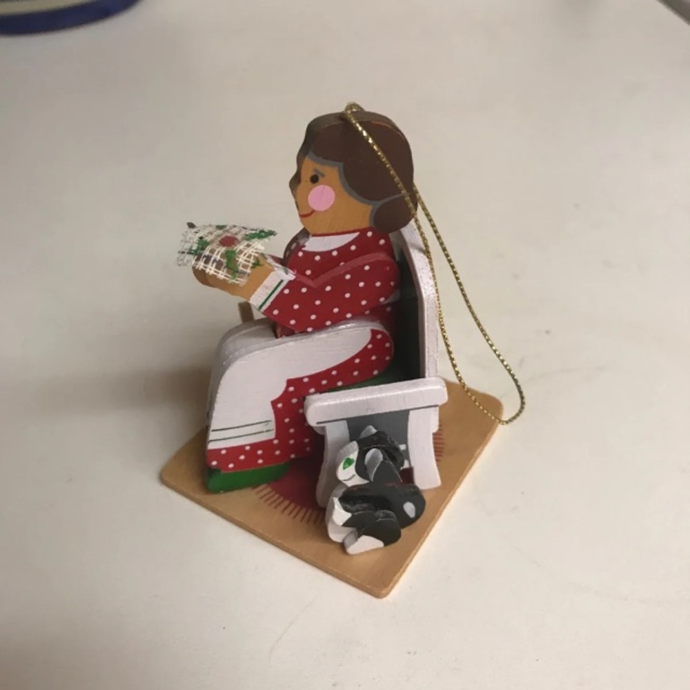 Needle point Christmas tree ornament